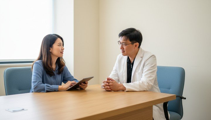 醫護人員說明基因檢測分析採樣方式 實驗室操作高精準基因檢測分析設備 透過基因檢測分析評估先天代謝體質 醫師解讀基因檢測分析報告的專業建議